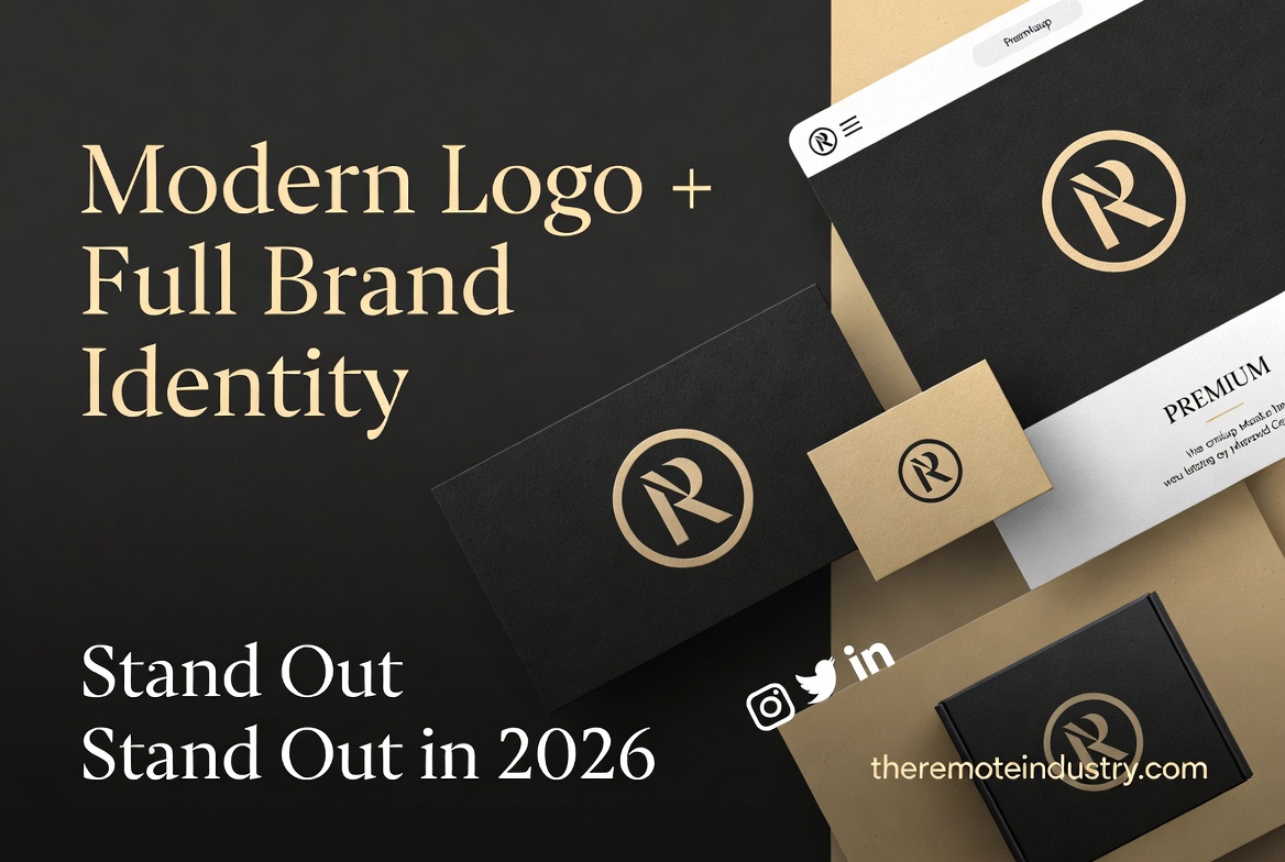 I Will Design a Professional Modern Logo and Full Brand Identity Kit